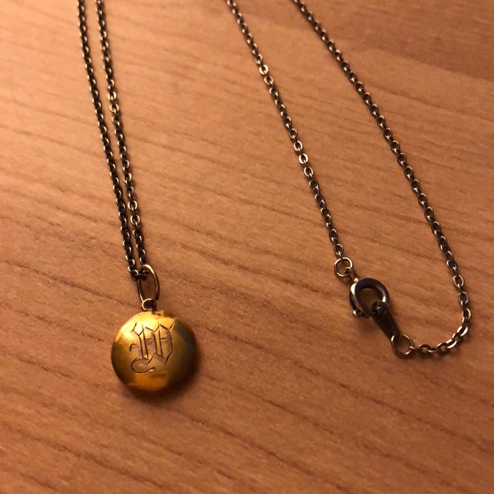 Old English W Pendant Necklace